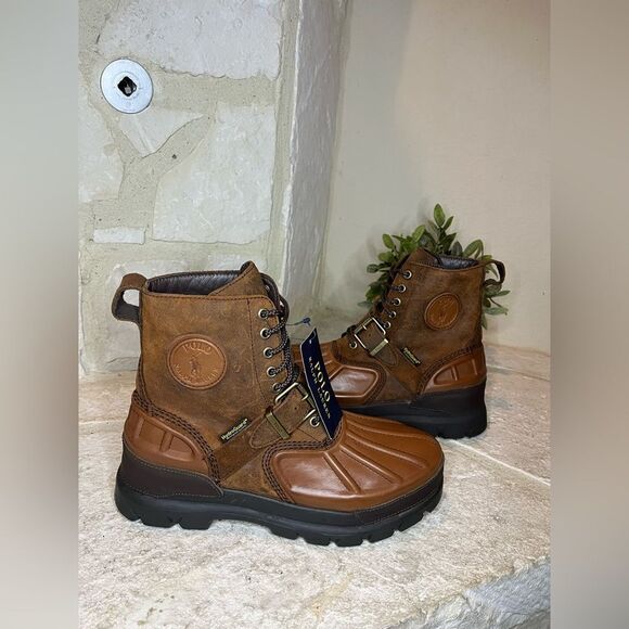 Polo Ralph Lauren Oslo High Waterproof Leather-Suede Boot 9.5 - Picture 3 of 10
